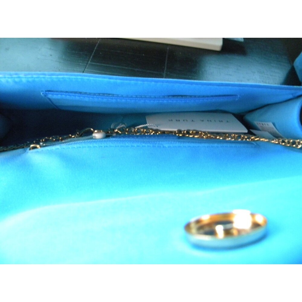 Trina Turk Summer Floral Clutch Bag NWT L12"xH2.5"xW5" Vegan - Picture 4 of 10